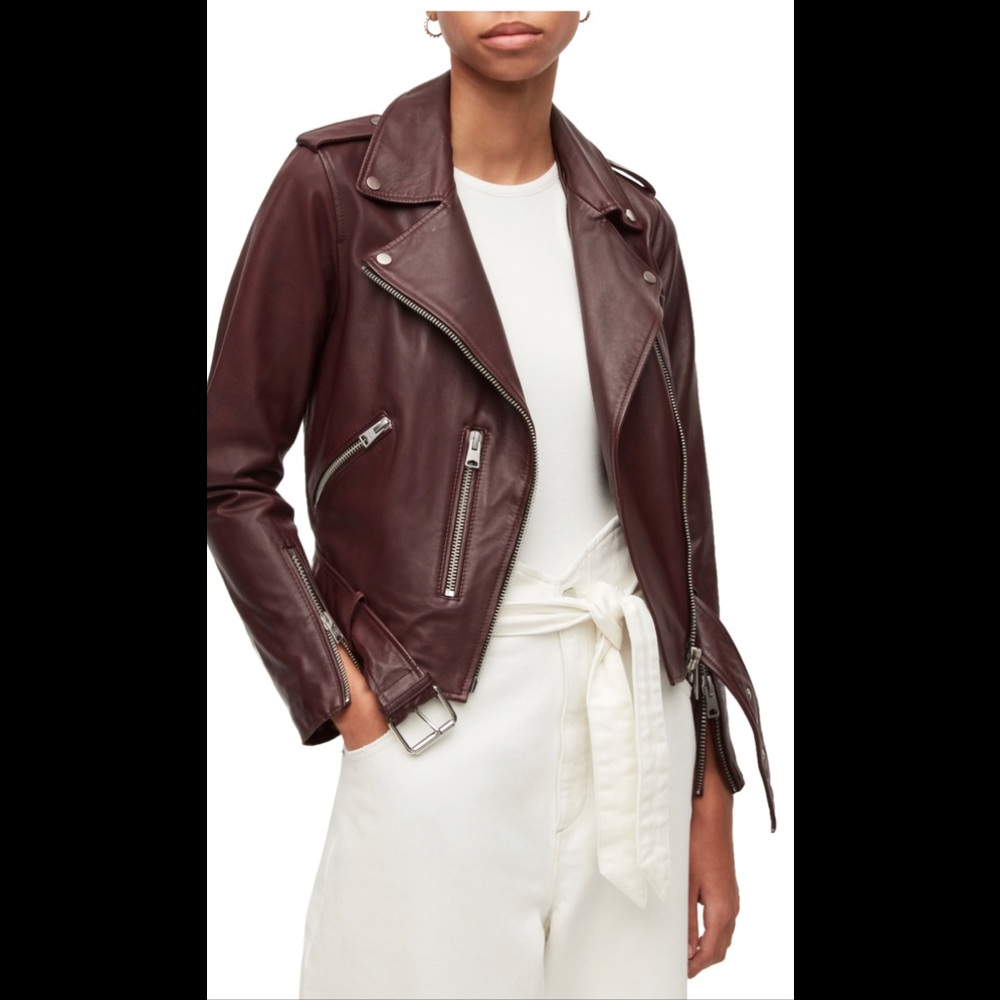 AllSaints Balfern Leather Biker Jacket NWT size 2